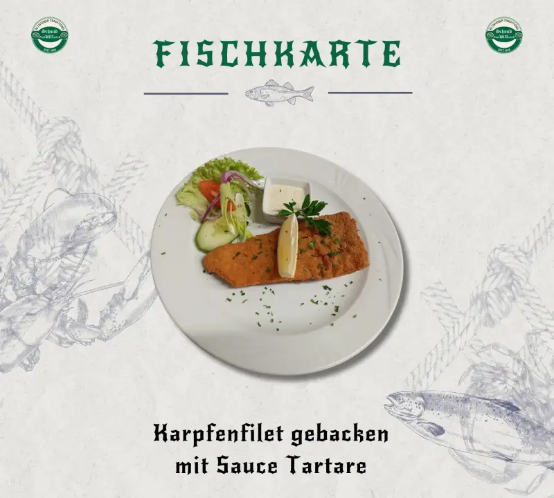 Karpfenfilet gebacken mit Sauce Tartare